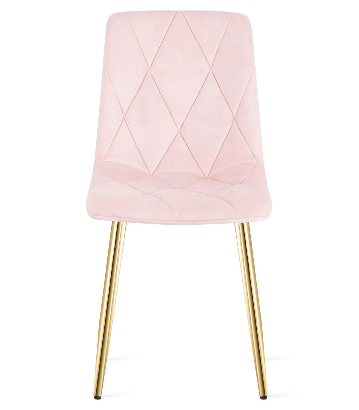 ESSZIMMERSTUHL 2-er Set TYRA hellrosa Sitz, Beine in Holzfarbe - Hellrosa/Eichefarben, Textil (44.5/87/54.5cm) - Valora