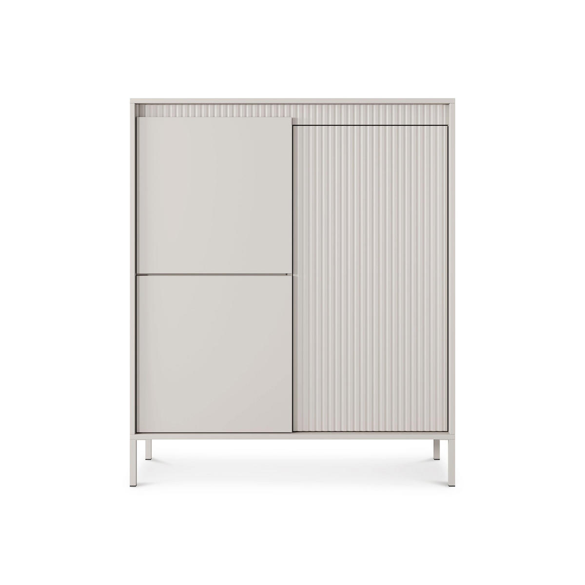 KOMMODE Senra - Weiß, Holzwerkstoff (103.5/123.4/39.5cm) - Pillovely