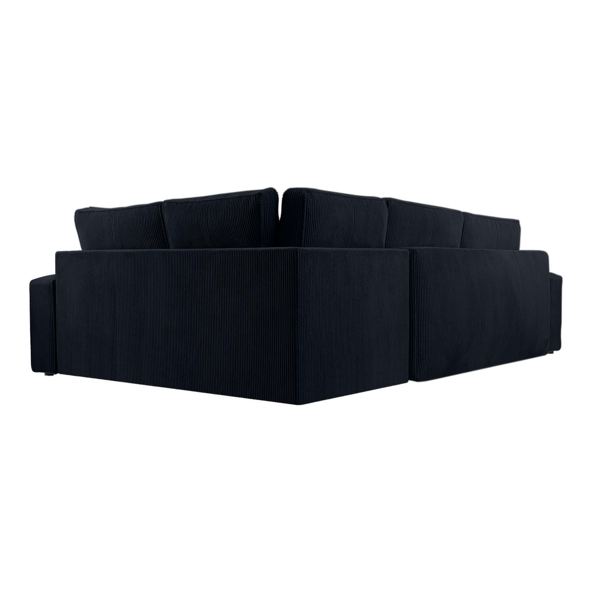 ROHOVÁ SOFAS FJORDI s funkcí spaní, Černá - černá, textil (296/196cm) - Fedve