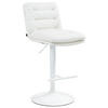 BARHOCKER Lederlook weiß - Weiß, Textil/Metall (42/94/56cm) - CLP