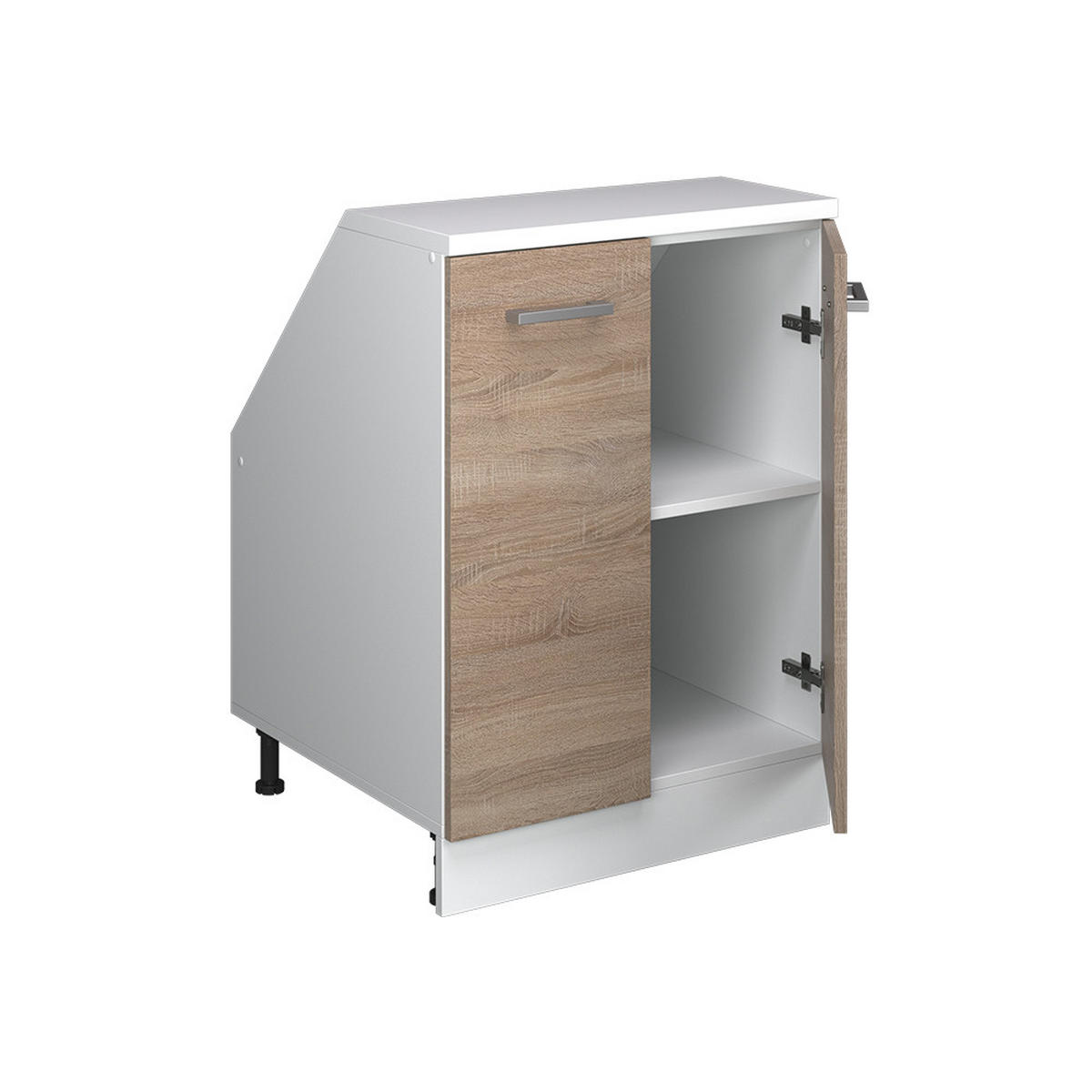 ŠIKMÁ SKRIŇA Rion Sonoma 60 x 81.6 cm s 2 dverami, korpus skrine hĺbka 60 cm - biela/dub sonoma, kompozitné drevo (60/83.8/60cm) - Vicco