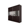 SCHWEBETÜRENSCHRANK ROSALIA 200/216/61 cm 2-türig mit Spiegel Wengefarben - Wengefarben, Holzwerkstoff (200/216/61cm) - MASSENO