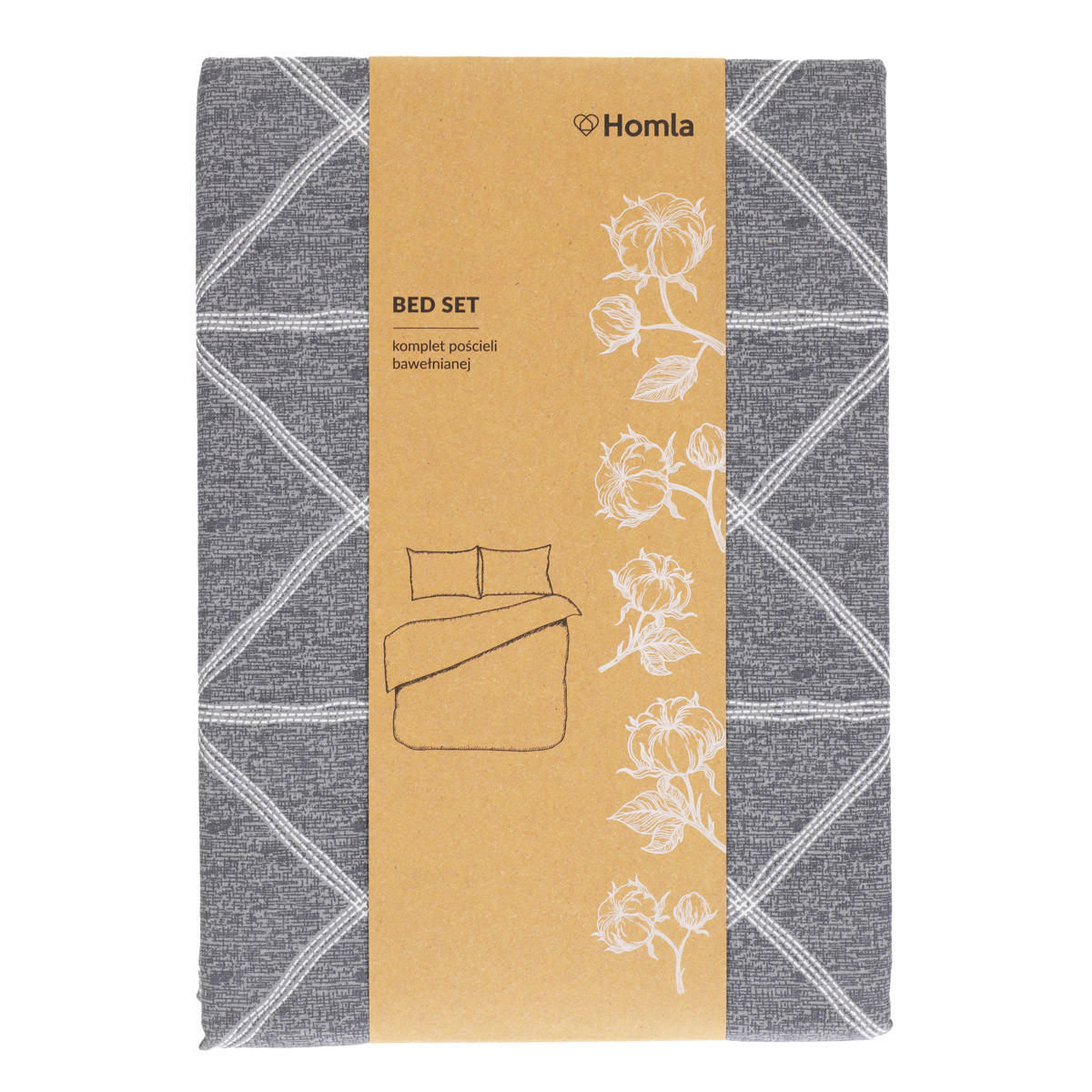 BETTWÄSCHE Felix Grey Baumwolle grau 160/200 cm - Grau, Textil (160/200cm) - Homla