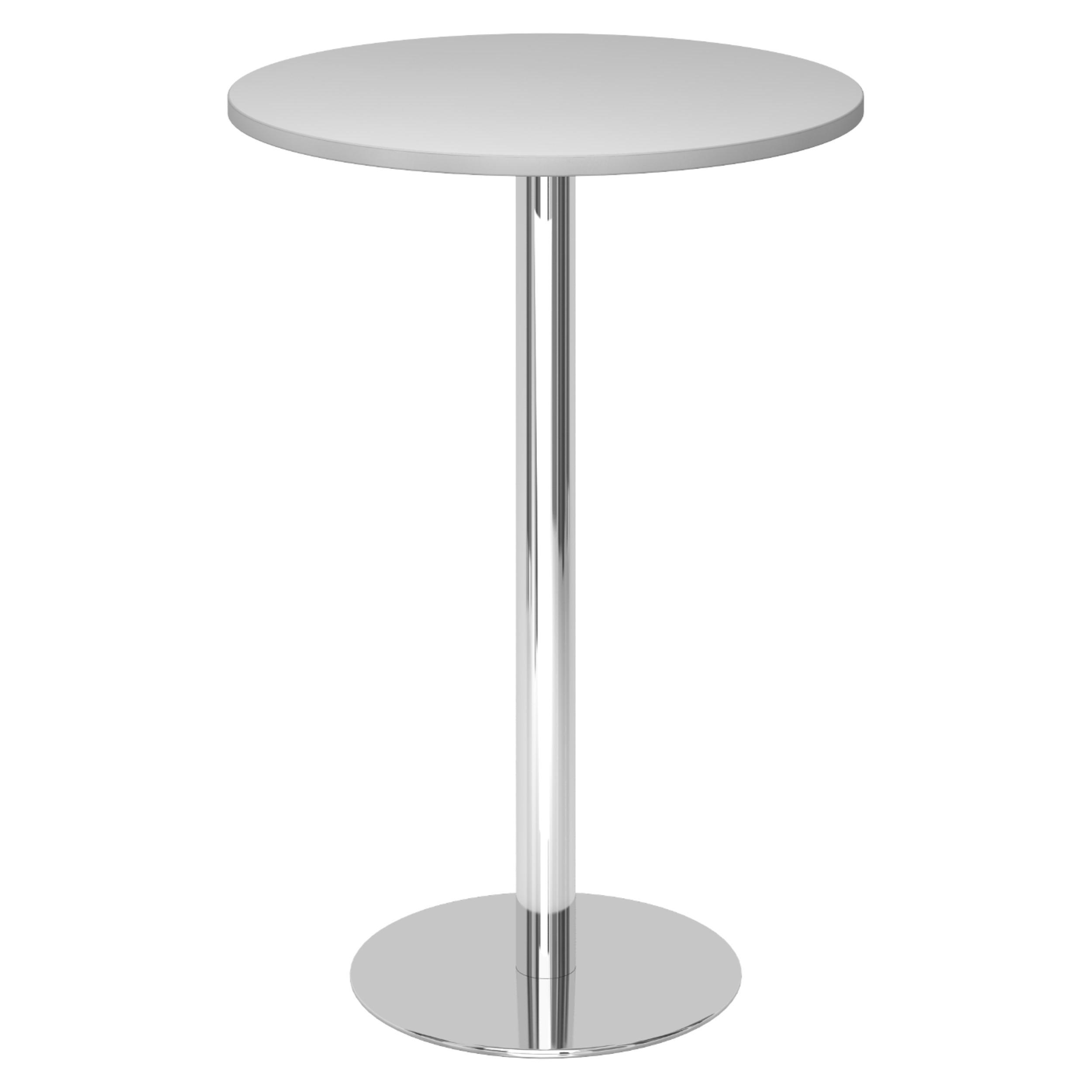 STEHTISCH rund STH 80/80/111,6 cm in Grau/Chrom - Chromfarben/Grau, Holzwerkstoff (80/80/111.6cm) - bümö