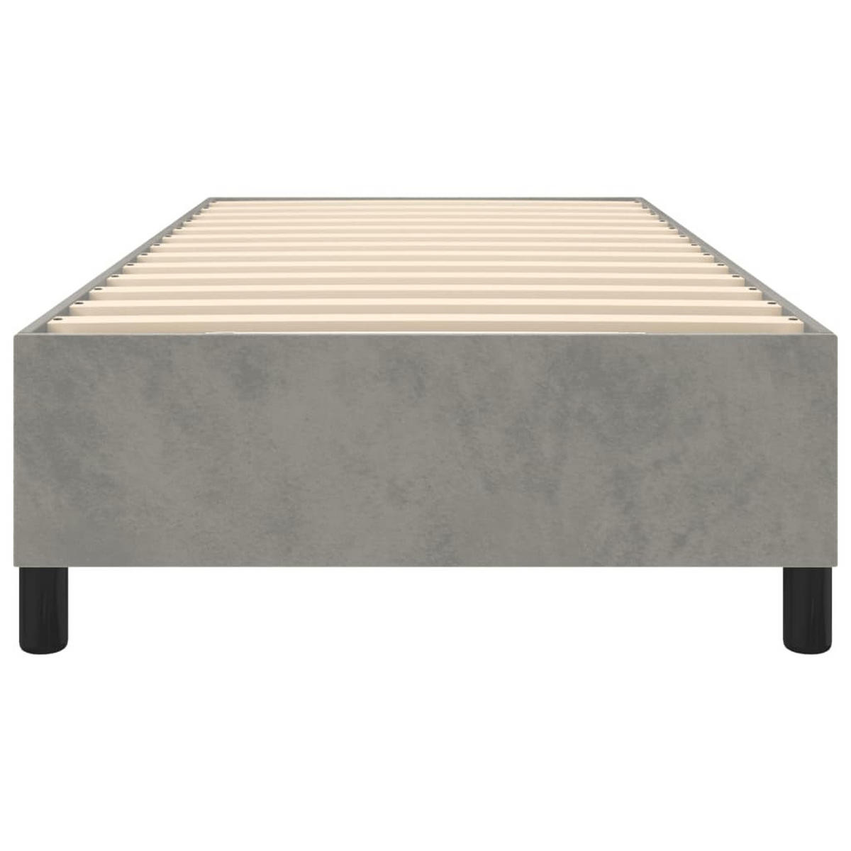 BETTGESTELL Hellgrau 80/200 Cm Samt - Hellgrau, Holzwerkstoff (80/200cm) - vidaXL
