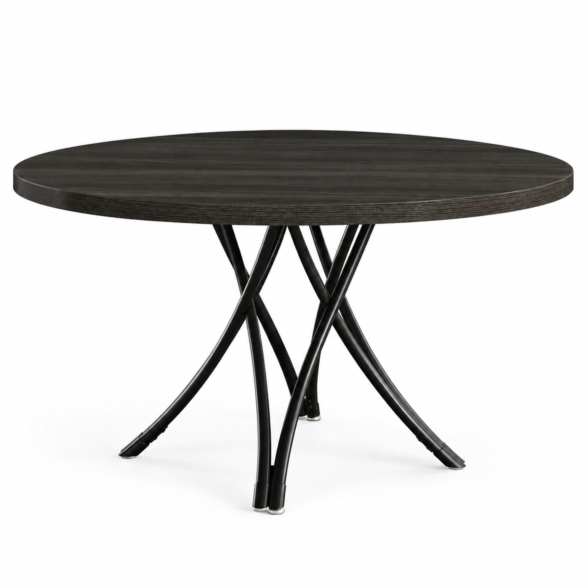 Mivray Esstisch Schwarz 120x75x120 cm