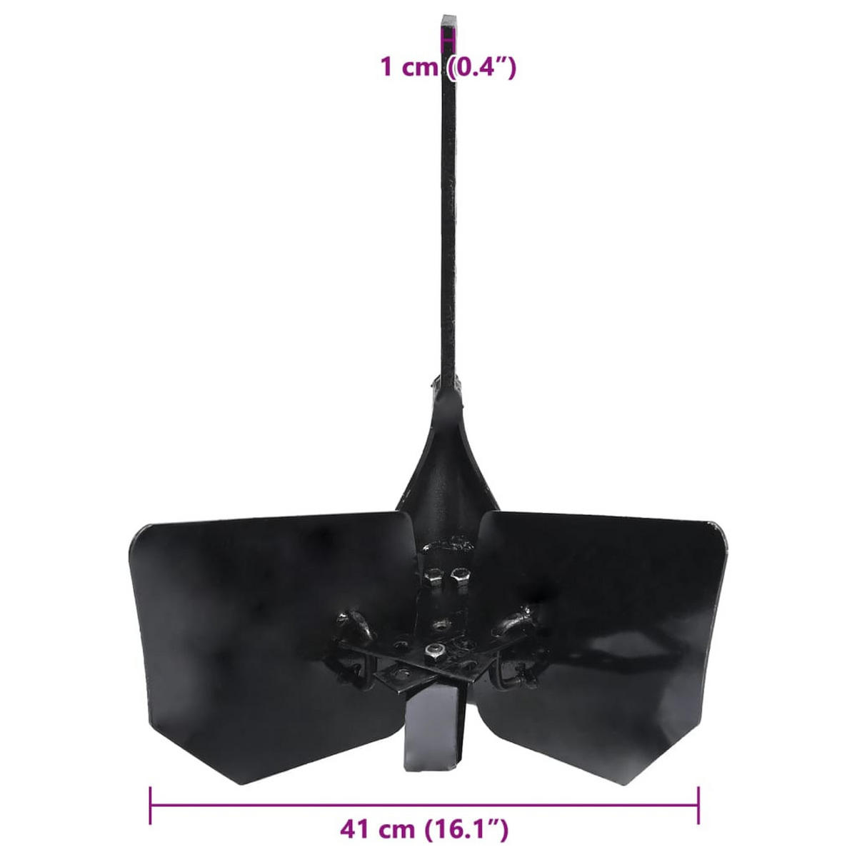 PFLUG Zubehör 41/37/47 cm, aus Metall, Schwarz - Schwarz, Metall (37/47/41cm) - vidaXL