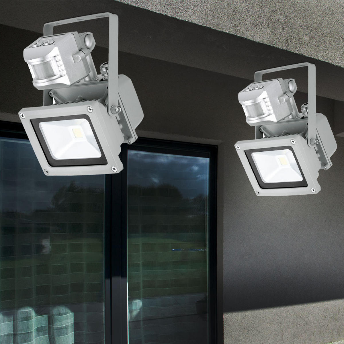 LED STRAHLER Faedo Aluminium Silber - Silberfarben, Glas (11.5/11/15cm)