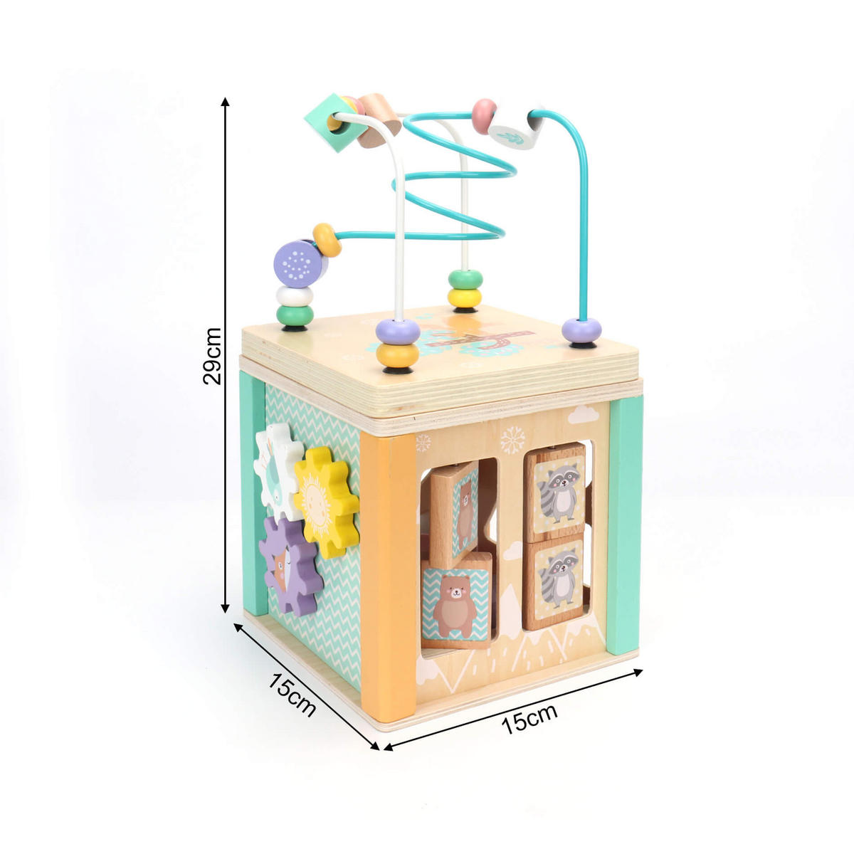 KINDERSPIELWÜRFEL 15/15/29 cm - Multicolor, Holz (15/15cm)