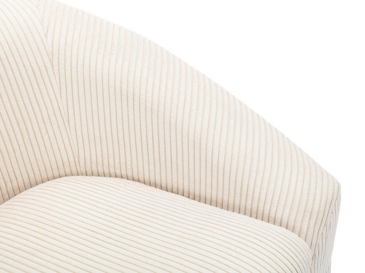 SESSEL - Cord - Cremefarben - OSSANA - Creme, Textil (74/74/83cm) - Vente-Unique