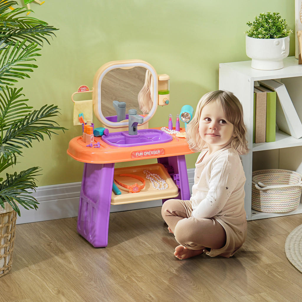 Thumbnail - Aiyaplay Schminktisch, Violett, Kunststoff, 29x71x55 cm, Kinder- & Jugendzimmer, Kindermöbel, Kindersitzmöbel & -tische,...