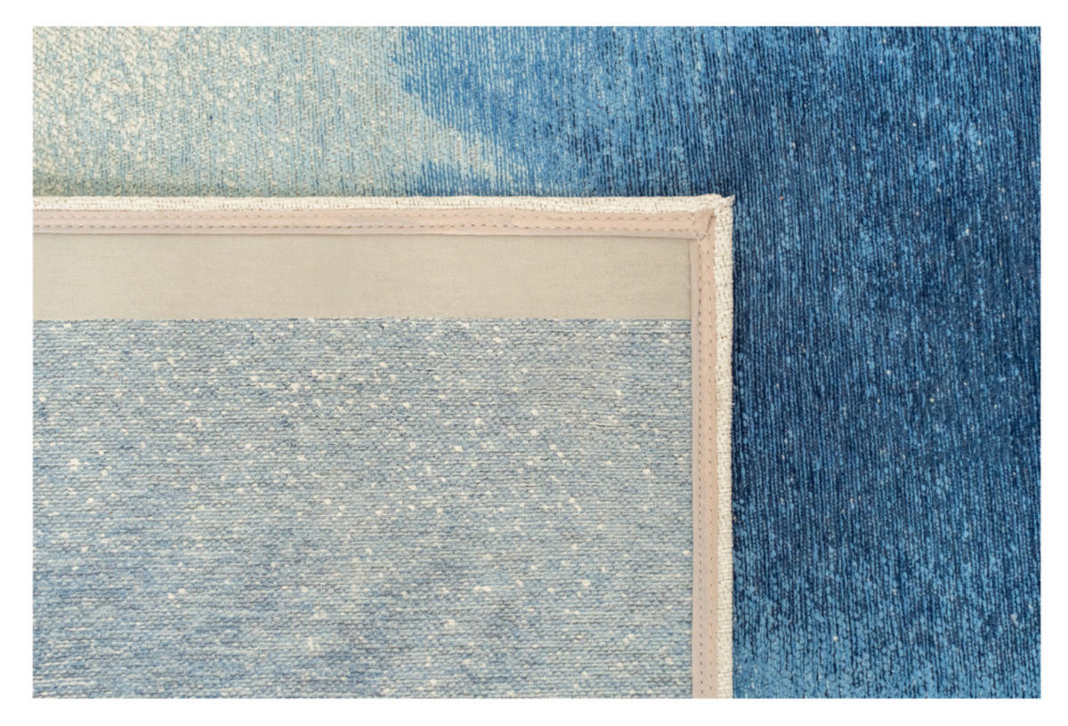 TEPPICH modern Flachgewebe GLOBE Blau 240 x 340 cm - Blau, Textil (240/340cm) - Novatrend