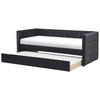AUSZIEHBETT 90x205 cm Schwarz Chavonne - Schwarz, Textil (90/205cm) - Beliani