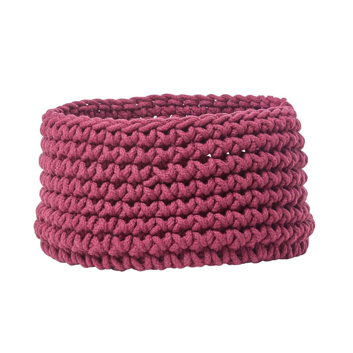AUFBEWAHRUNGSKORB Baumwolle 37/21 cm - Bordeaux, Textil (37/37/21cm) - Homescapes