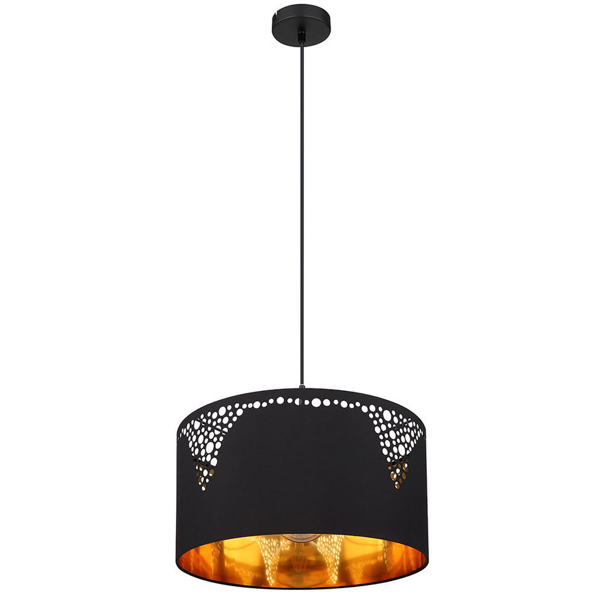 LED HÄNGELEUCHTE Metall Schwarz Gold - Schwarz, Metall (38/38/120cm) - Globo Lighting