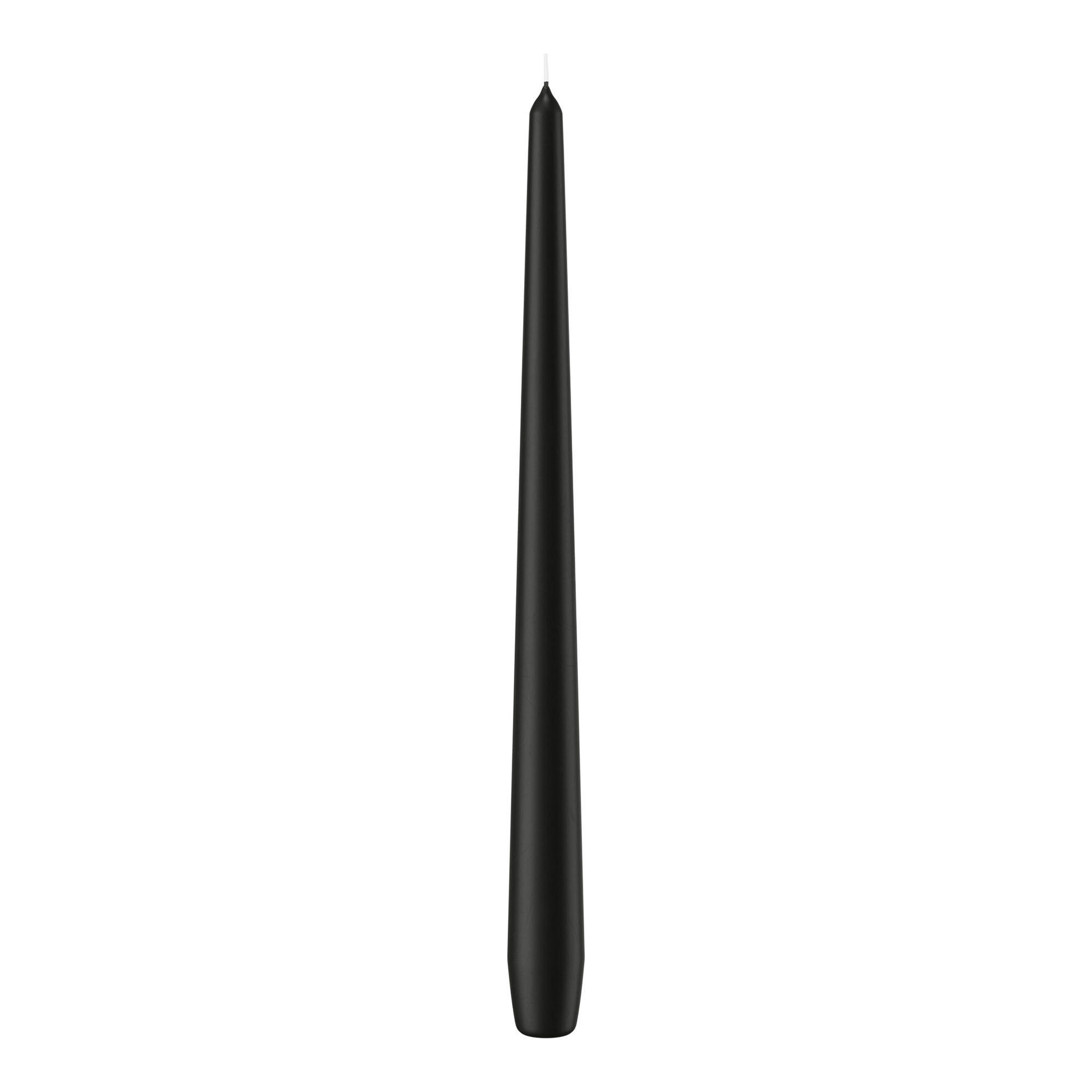 SPITZKERZEN Schwarz 300 x Ø 25 mm, 12 Stück - Schwarz, Paraffin (2.5/30/30cm) - Wiedemann Kerzen