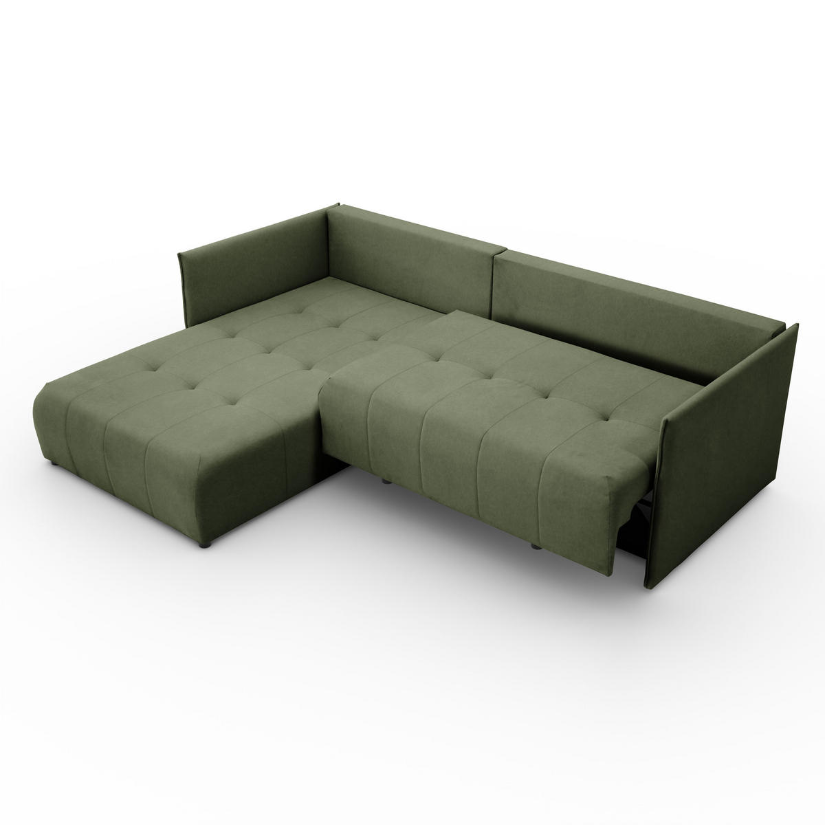 ECKSOFA L-Form Hannover stoff Castel Grün Links - Grün, Holz (188/246cm) - Kaiser Möbel