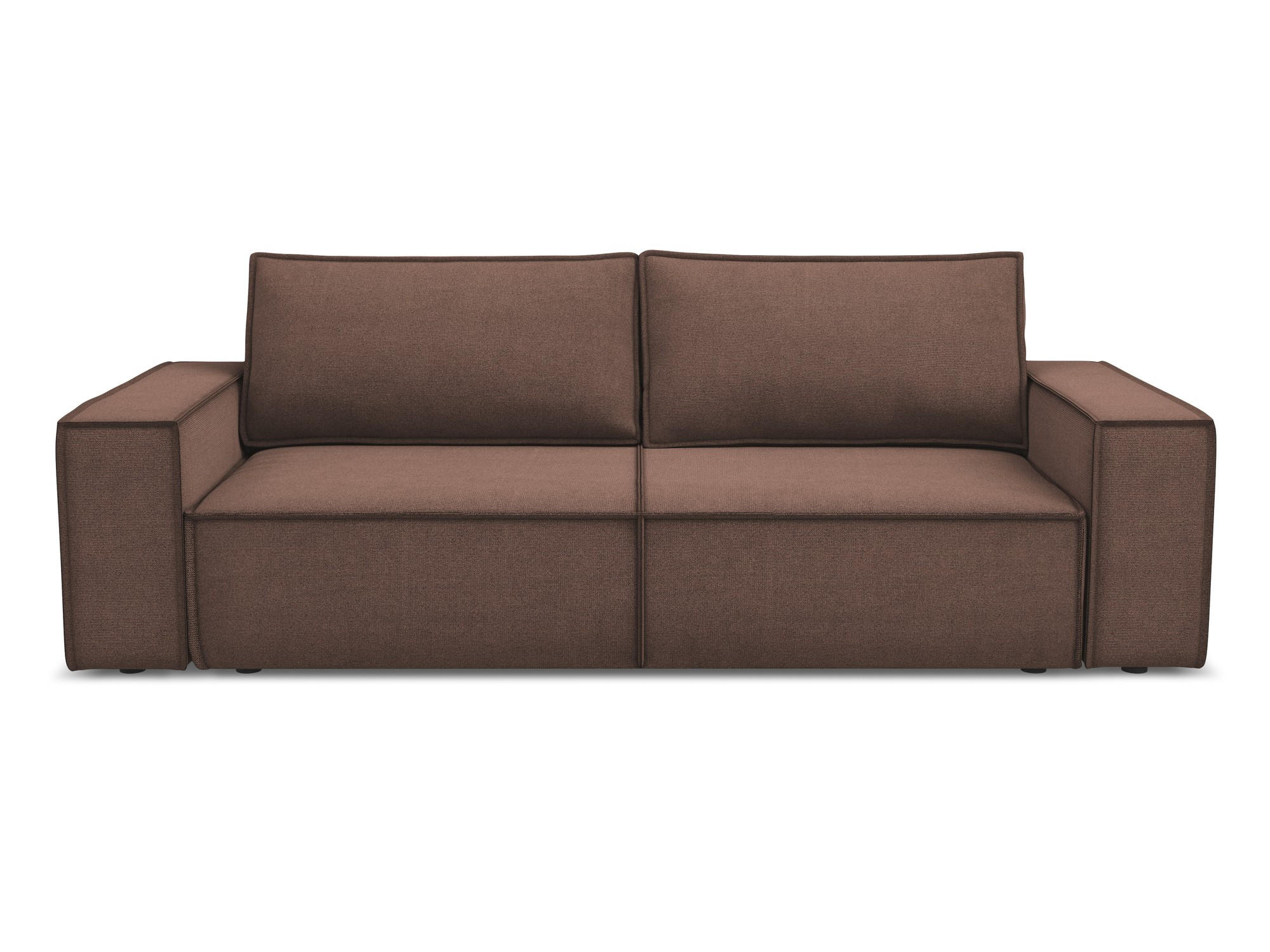 3-SITZER SOFA mit Schlaffunktion Strukturstoff Stoff Pink - Pink/Hellrosa, Kunststoff/Textil (255/85/105cm) - Makamii