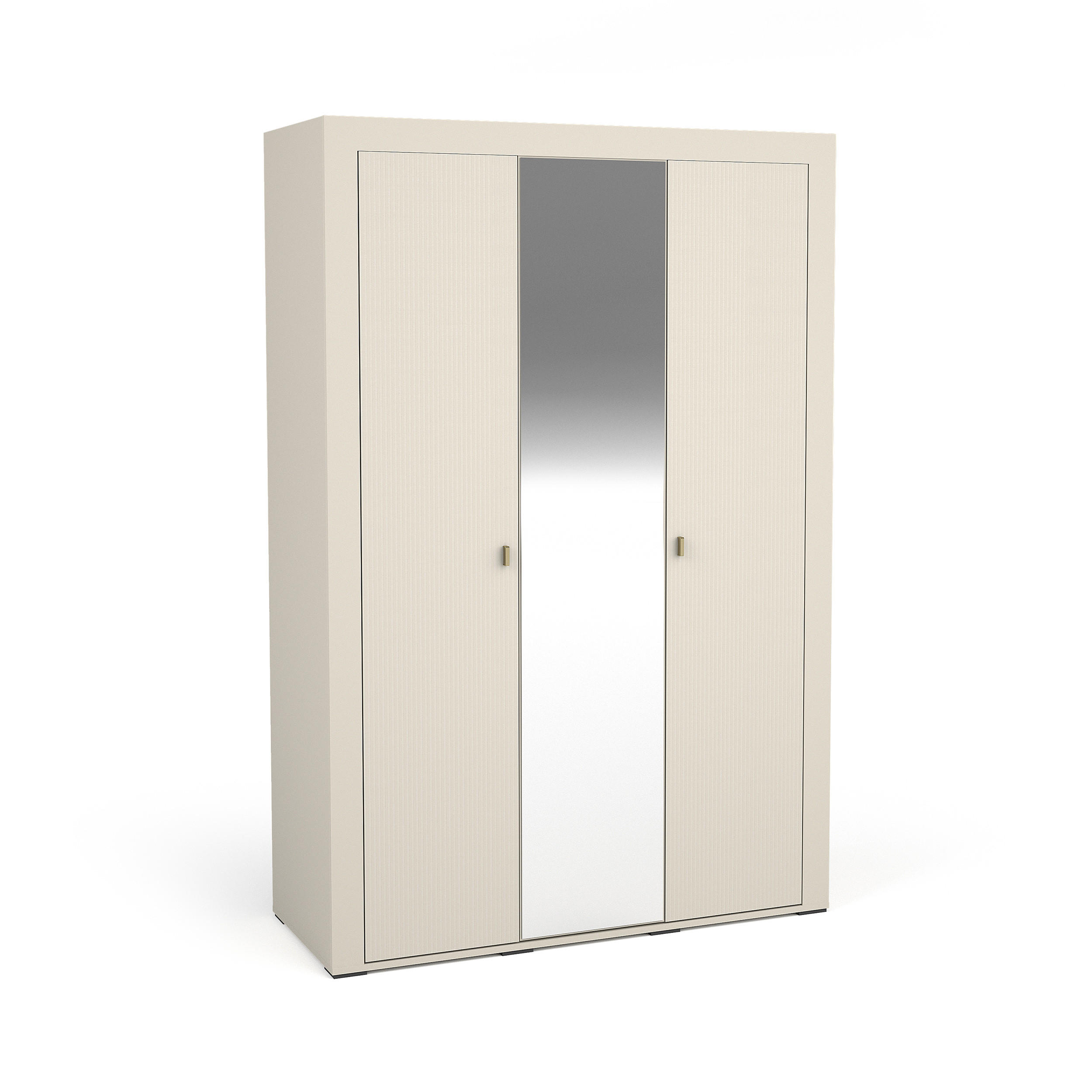 DREHTÜRENSCHRANK Monta mit 3 Türen, Kaschmir - Kaschmir, Holzwerkstoff (137/206/56cm) - Beautysofa