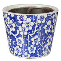 BLUMENTOPF (6er Set) Evergreen - Blau, Keramik (12cm) - BUTLERS