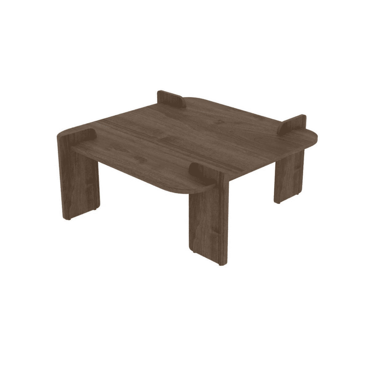 COUCHTISCH mit quadratischer platte 90/90/35 cm - Naturfarben, Holzwerkstoff (90/90/35cm) - Calicosy