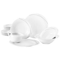TAFELSERVICE Trio Highline schwarz-weiß 16er Set - Schwarz/Weiß, Keramik (1/1/1cm) - Seltmann Weiden