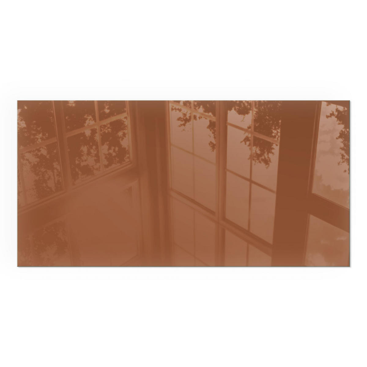 GLASPLATTE für Kamin 100x50 cm - Braun, Glas (100/50/0.4cm) - TULUP