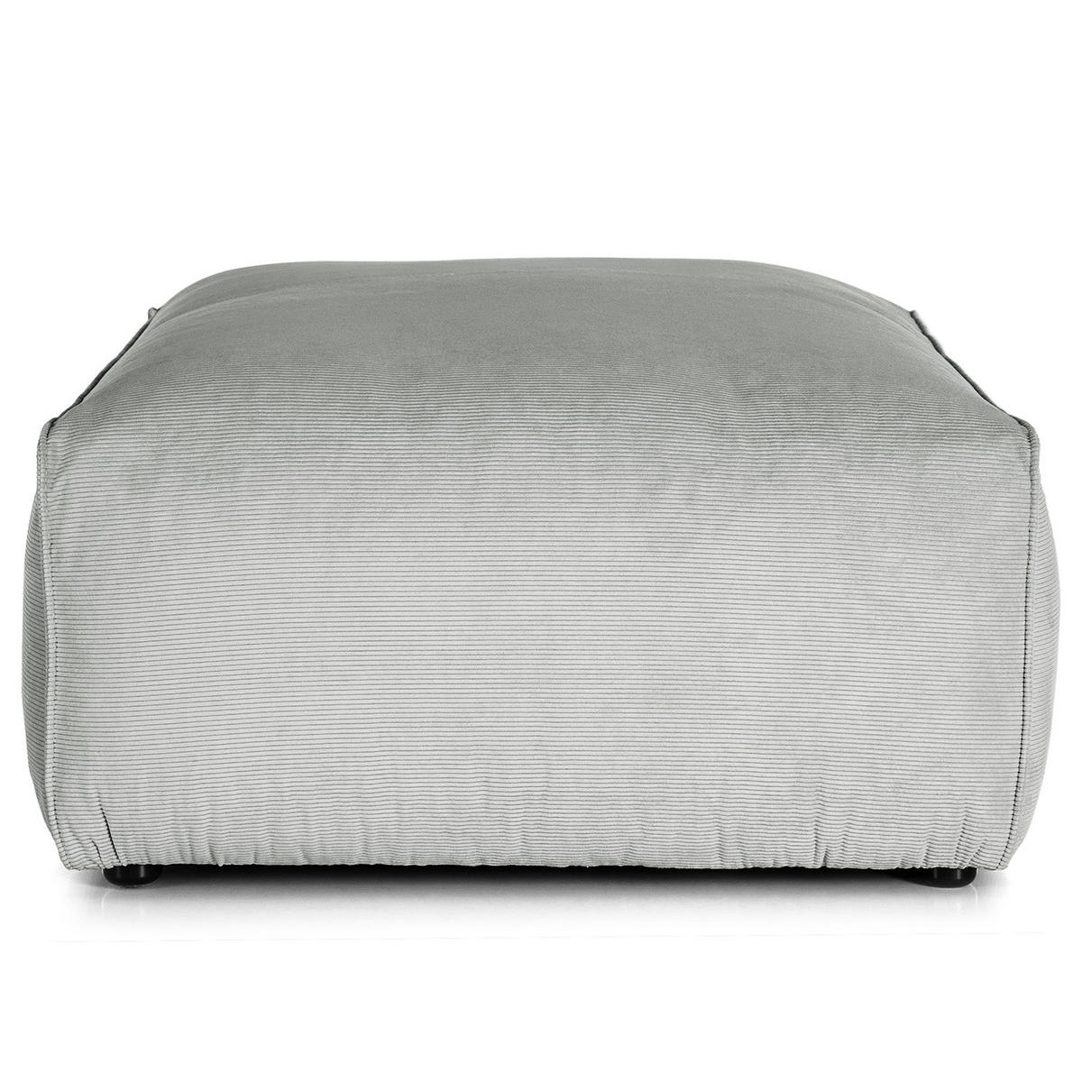 POLSTERHOCKER - Schwarz/Grau, Kunststoff/Textil (81/38/100cm) - home24