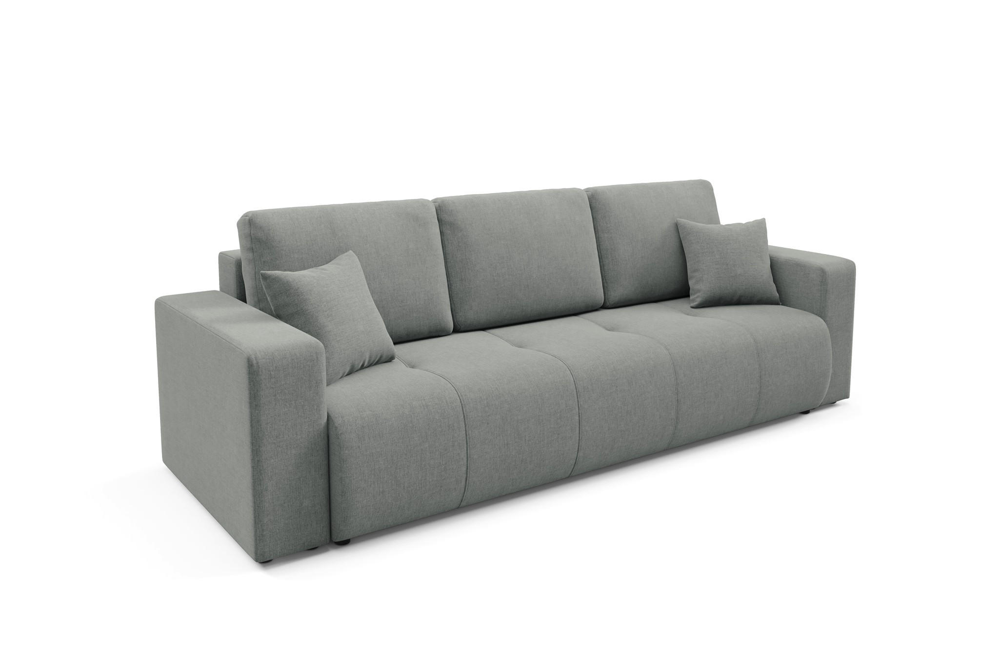 SCHLAFSOFA Augusto - Grau, Holzwerkstoff/Textil (244/82/102cm) - Fun Möbel