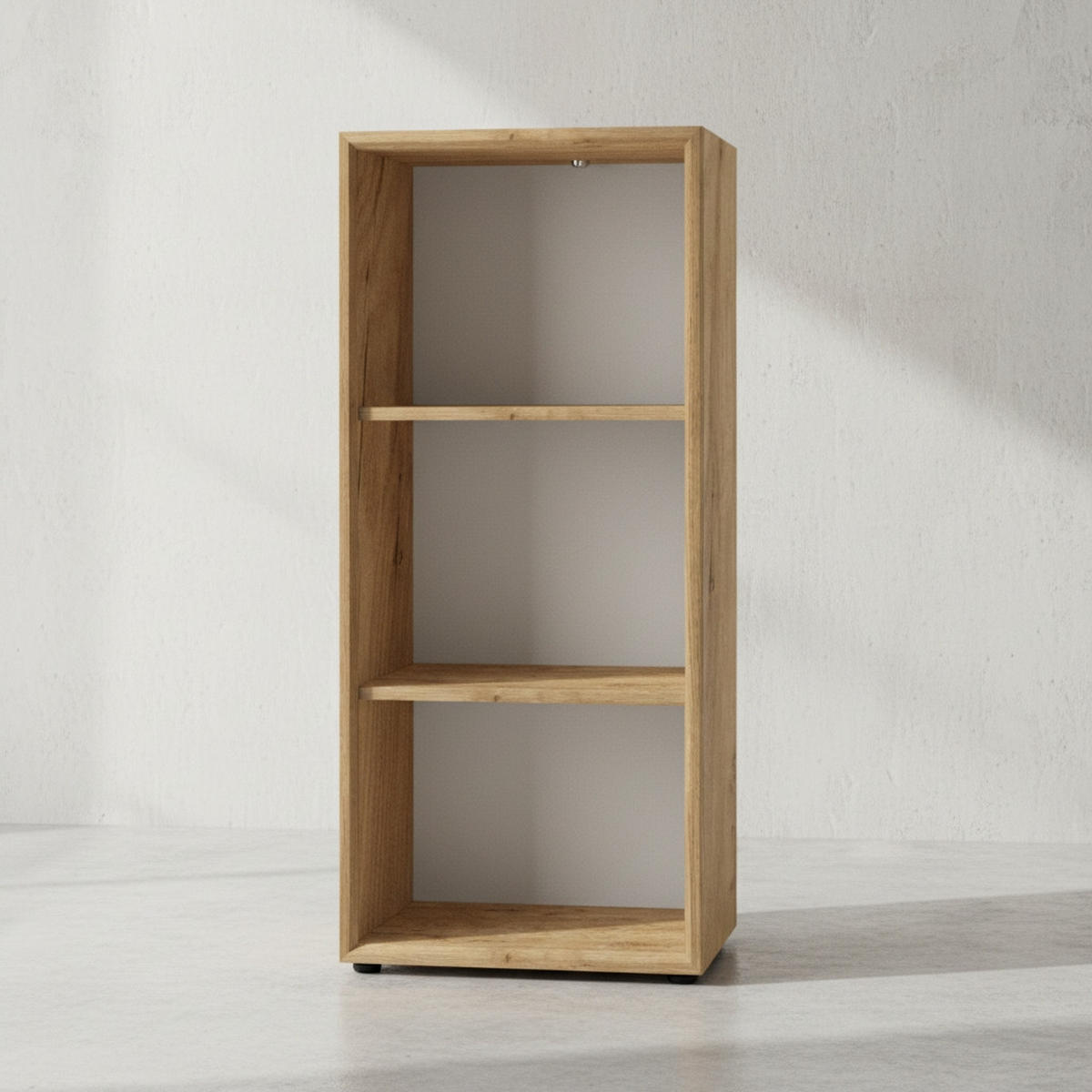 BÜRO-SET MUENCHEN 3-teilig | 2 Kommode x Regal | Glas Front & Abschließbar | Chalet-Eiche-Nb./Weiß - Weiß, Holzwerkstoff/Metall (240/120/37cm) - KADIMA DESIGN