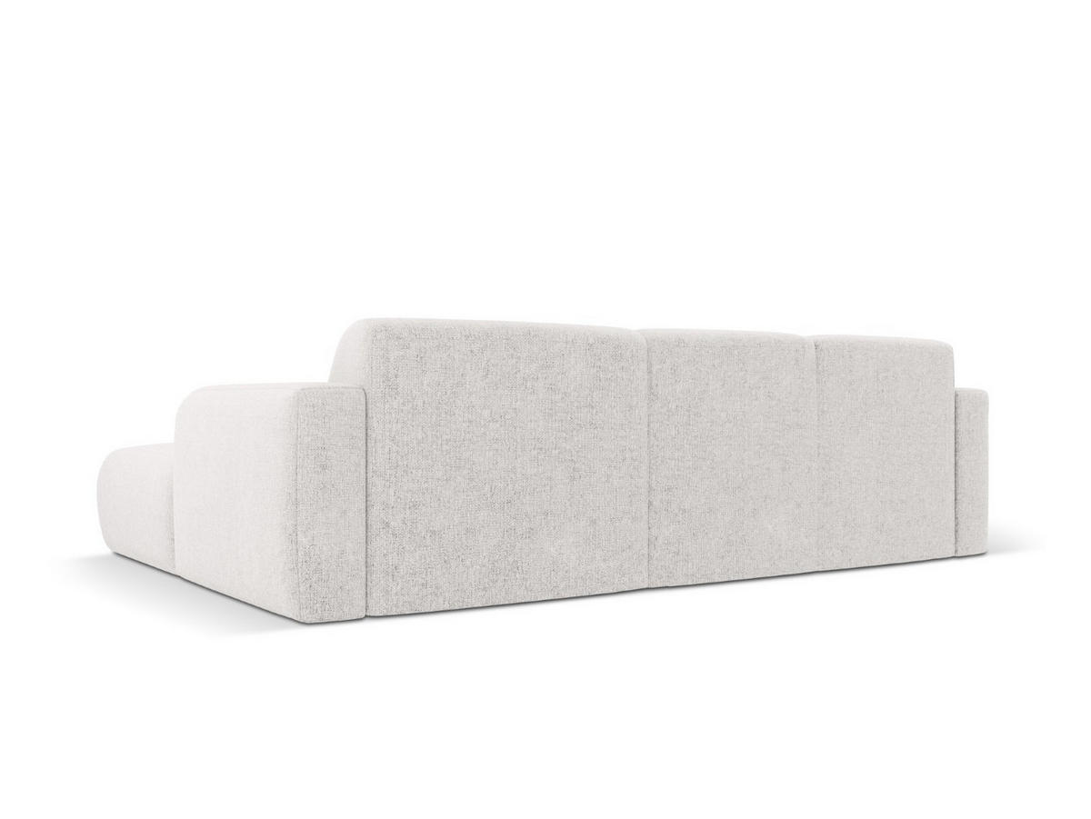 ECKSOFA rechts Molino aus Chenille-Stoff hellgrau 4 Sitzplätze - Hellgrau, Textil (170/250cm) - Micadoni
