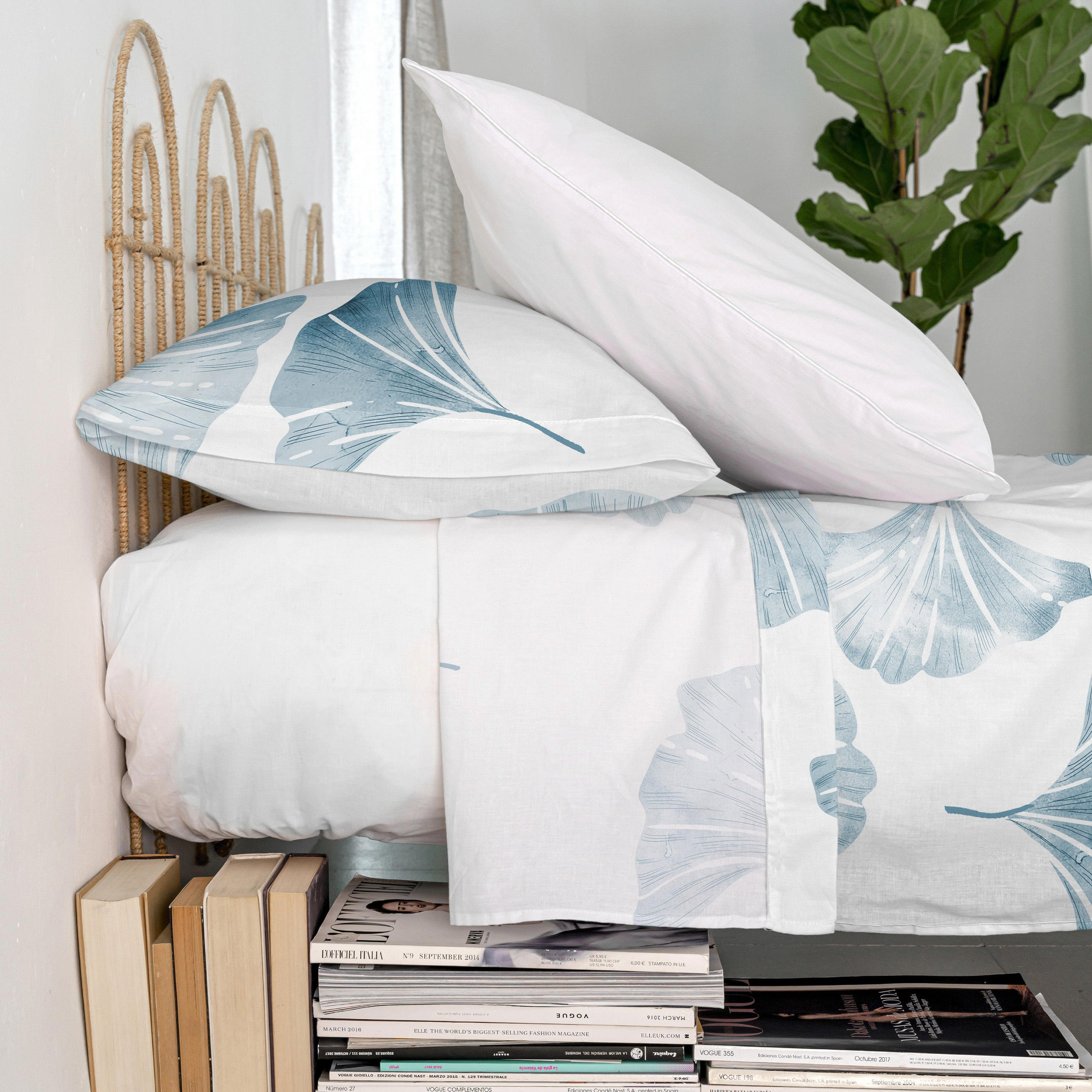 OBERBETTLAKEN ginkgo 240x270 cm mehrfarbig - Multicolor, Textil (240/270cm) - Happy Friday