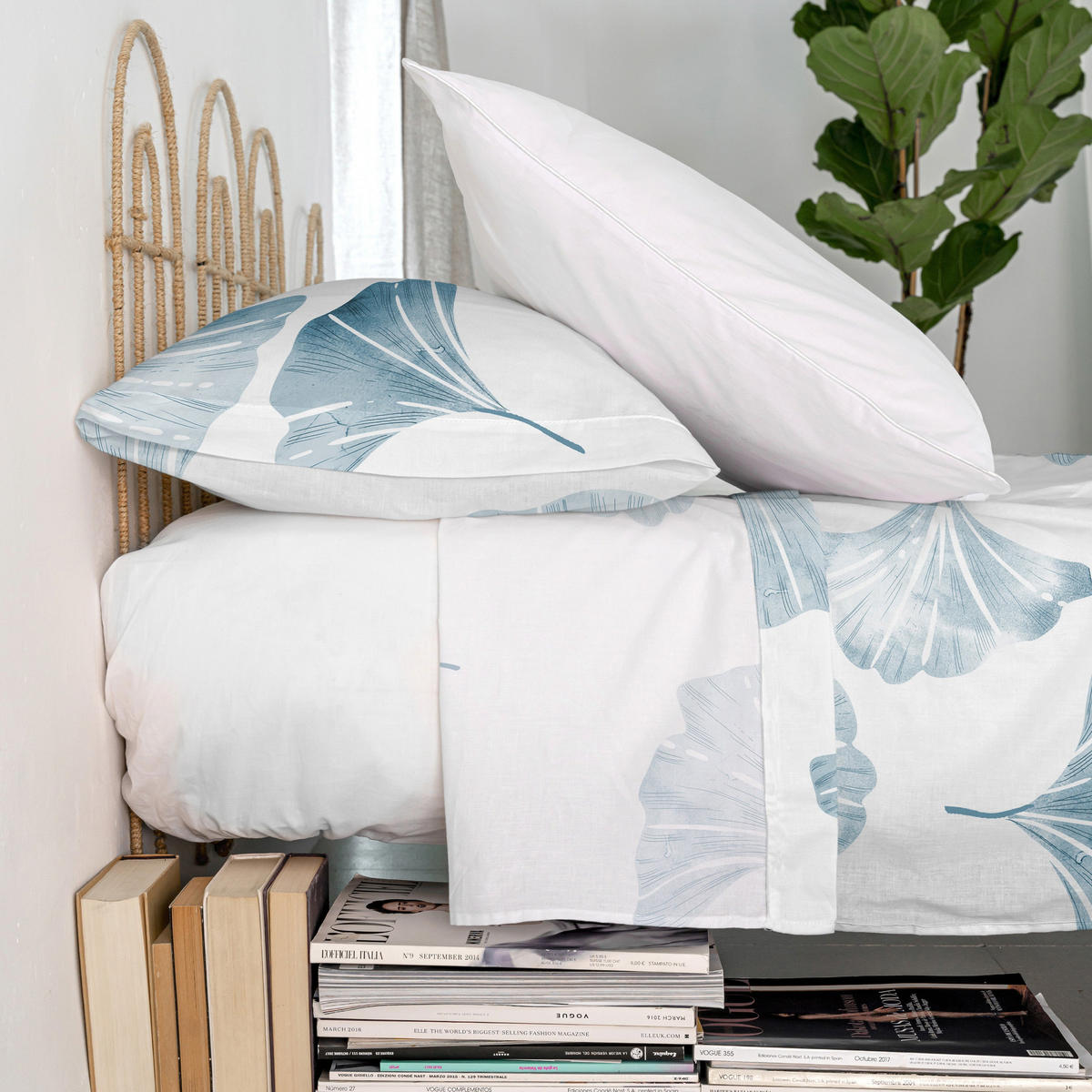 OBERBETTLAKEN ginkgo 240x270 cm mehrfarbig - Multicolor, Textil (240/270cm) - Happy Friday