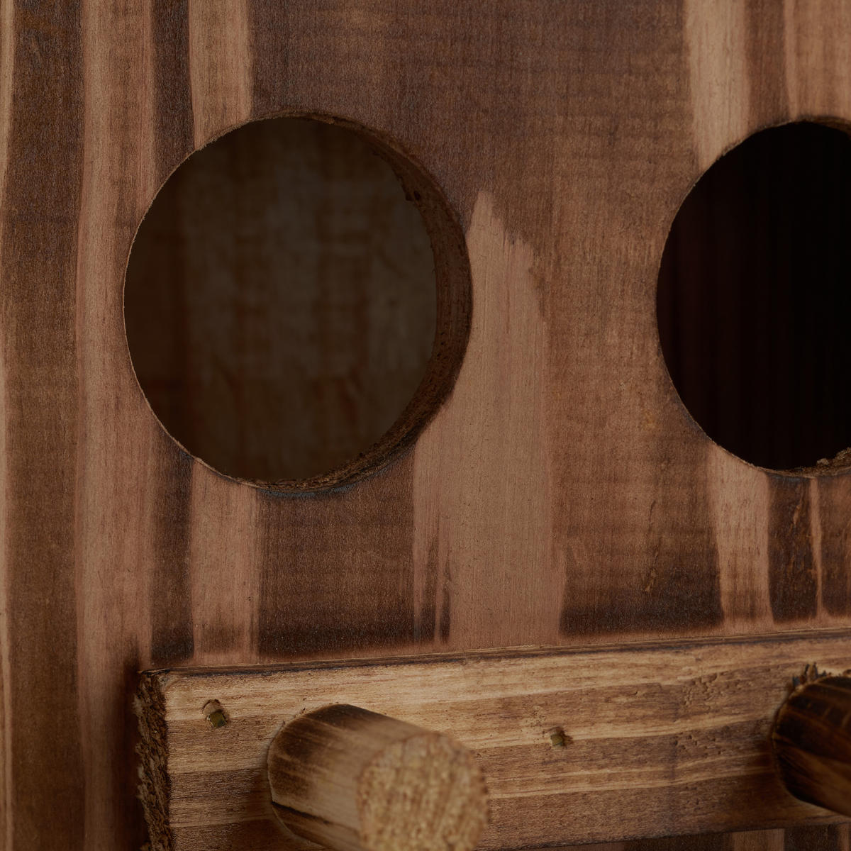 DEKO-VOGELHAUS - Braun, Holz (19/28.5/10.5cm) - Relaxdays