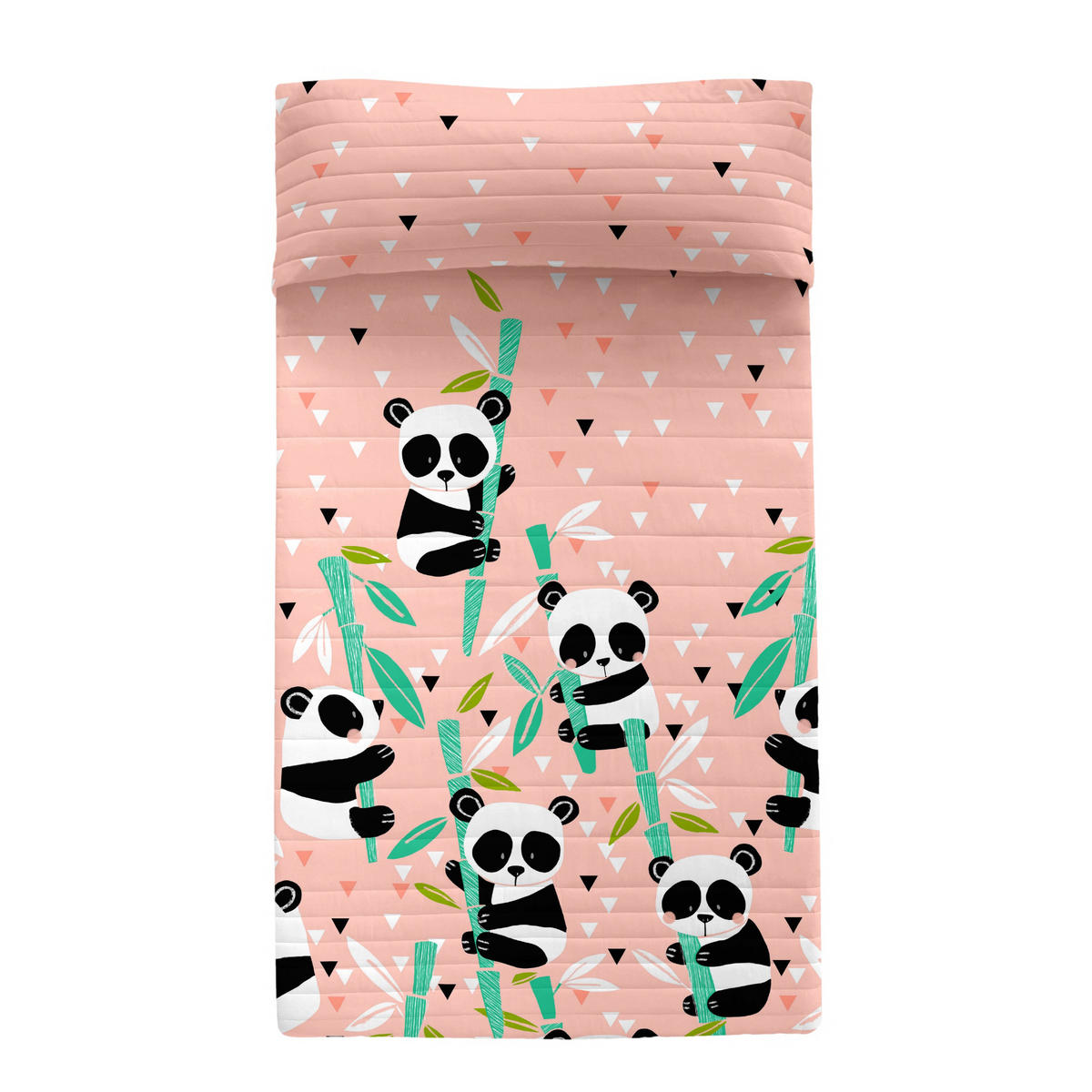 TAGESDECKE Panda garden 200x260 cm (Bett 105) - Pink, Textil (200/260cm) - Happy Friday