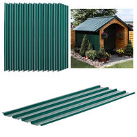GERÄTEHAUS Grün wasserdicht verzinkter Stahl 129/45/0.03 cm 12er-Set - Grün, Metall (129/45cm) - PANGIVO