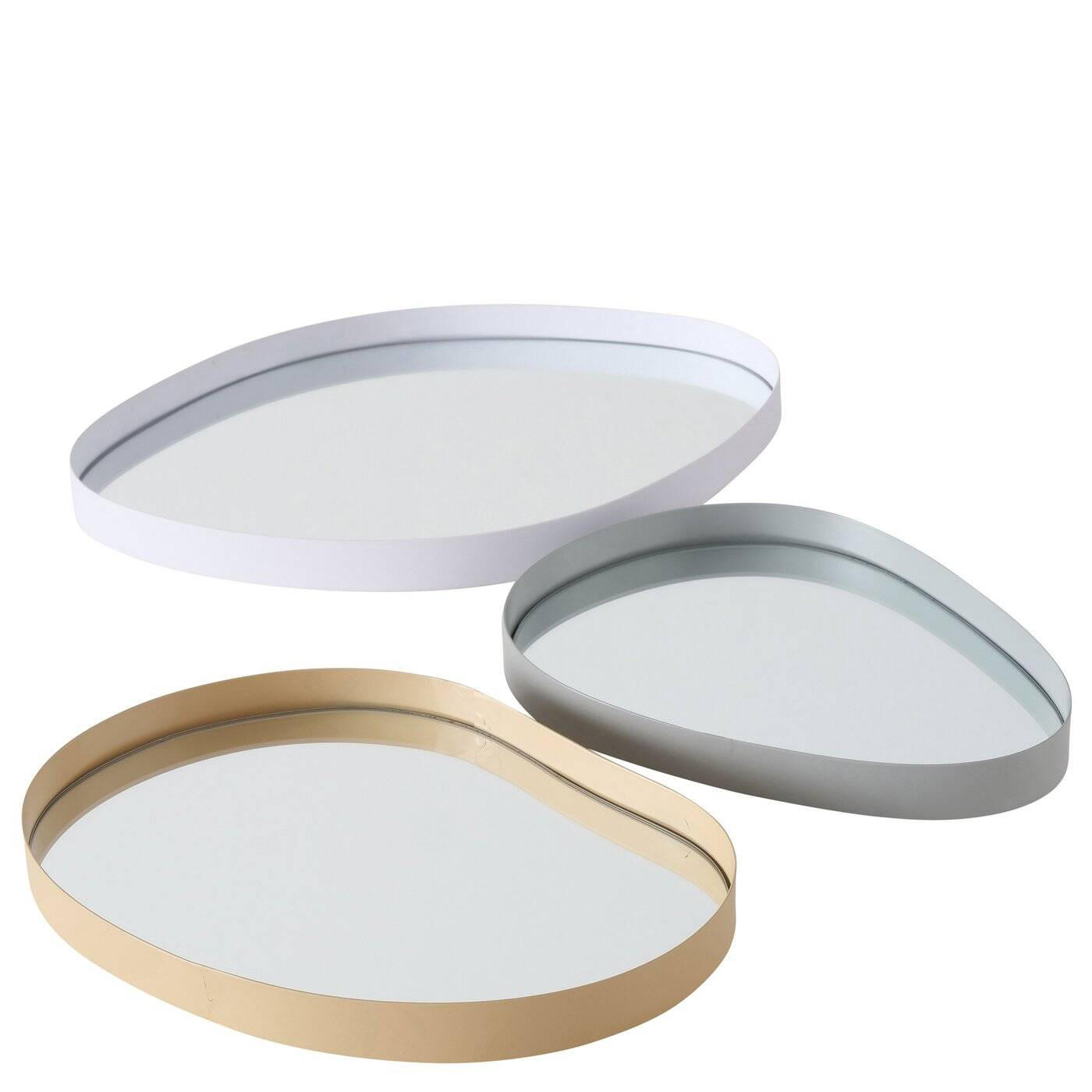 SCHALE Wolka 3er-Set - Multicolor, Metall (2.5cm) - Boltze Home