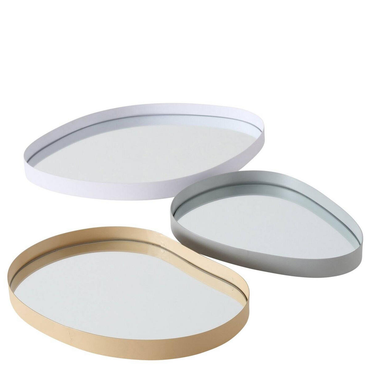 SCHALE Wolka 3er-Set - Multicolor, Metall (2.5cm) - Boltze Home