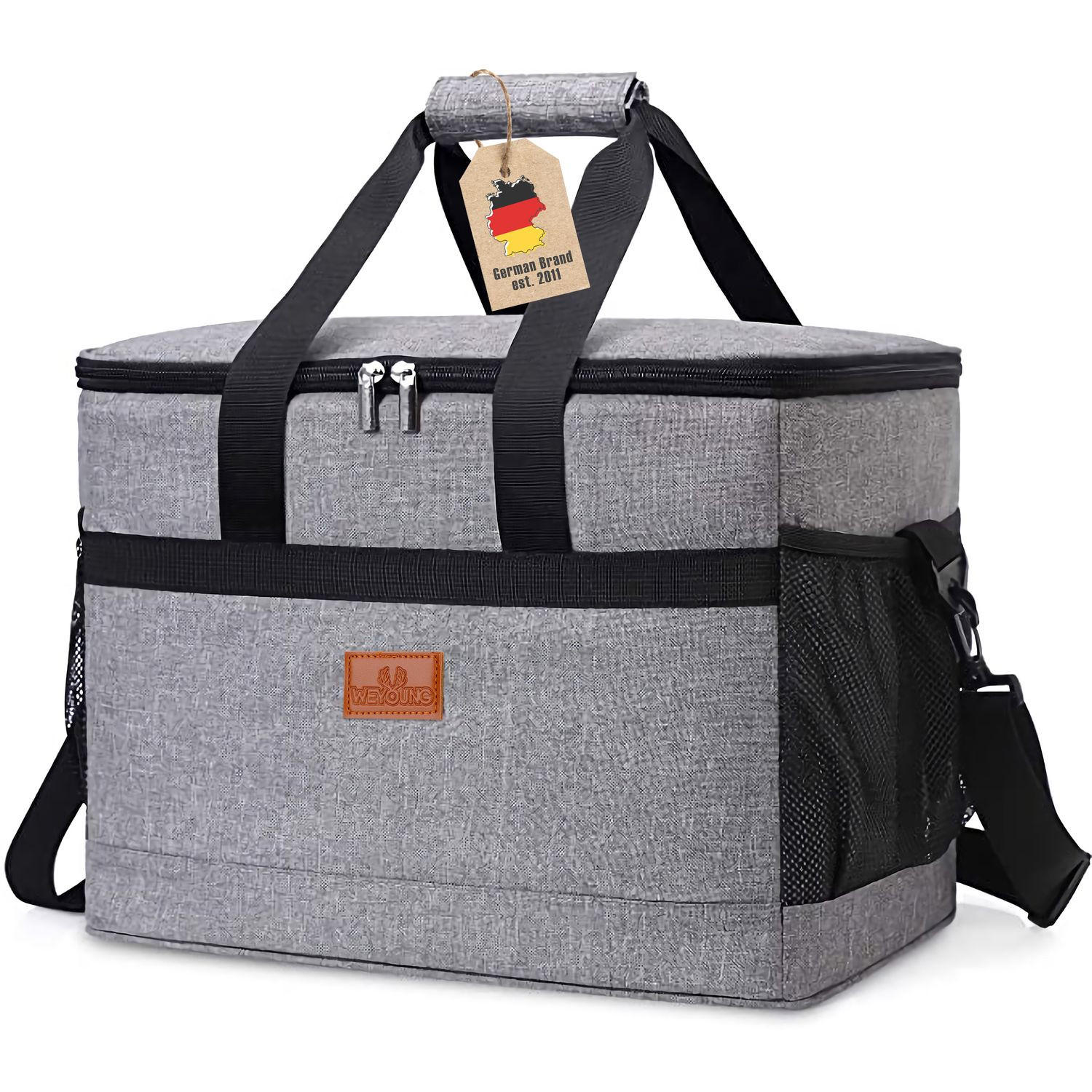 KÜHLTASCHE Thermotasche - Grau, Textil (28/31/42cm) - Intirilife