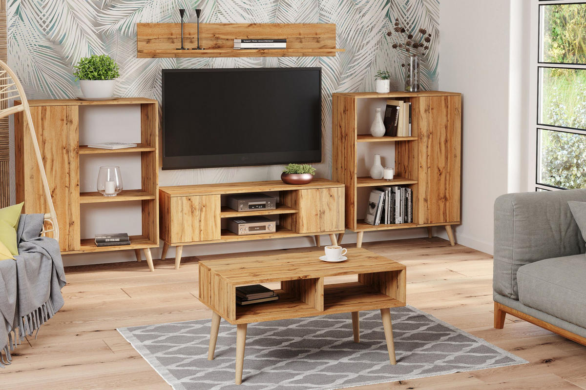 BÜCHERREGAL Fondi - Eiche Bianco, Holzwerkstoff (40/116/90cm) - RAUMHIRSCH FURNITURE