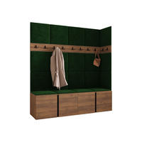 MOBILIER PENTRU HOL Orion II - culoare lemn de nuc/verde, material plastic/compozit lemnos (168/186/46cm) - MIRJAN24