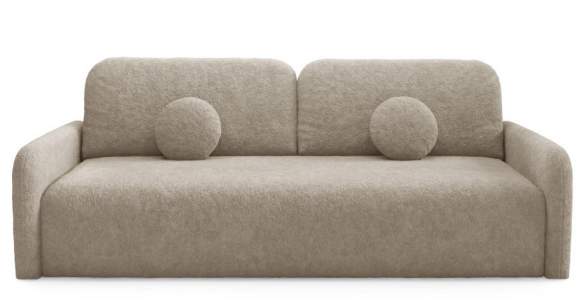 SOFA Beige RAVI Mit Bettkasten Fredo 10 - Beige, Textil (218/90/88cm) - Sepro Meble