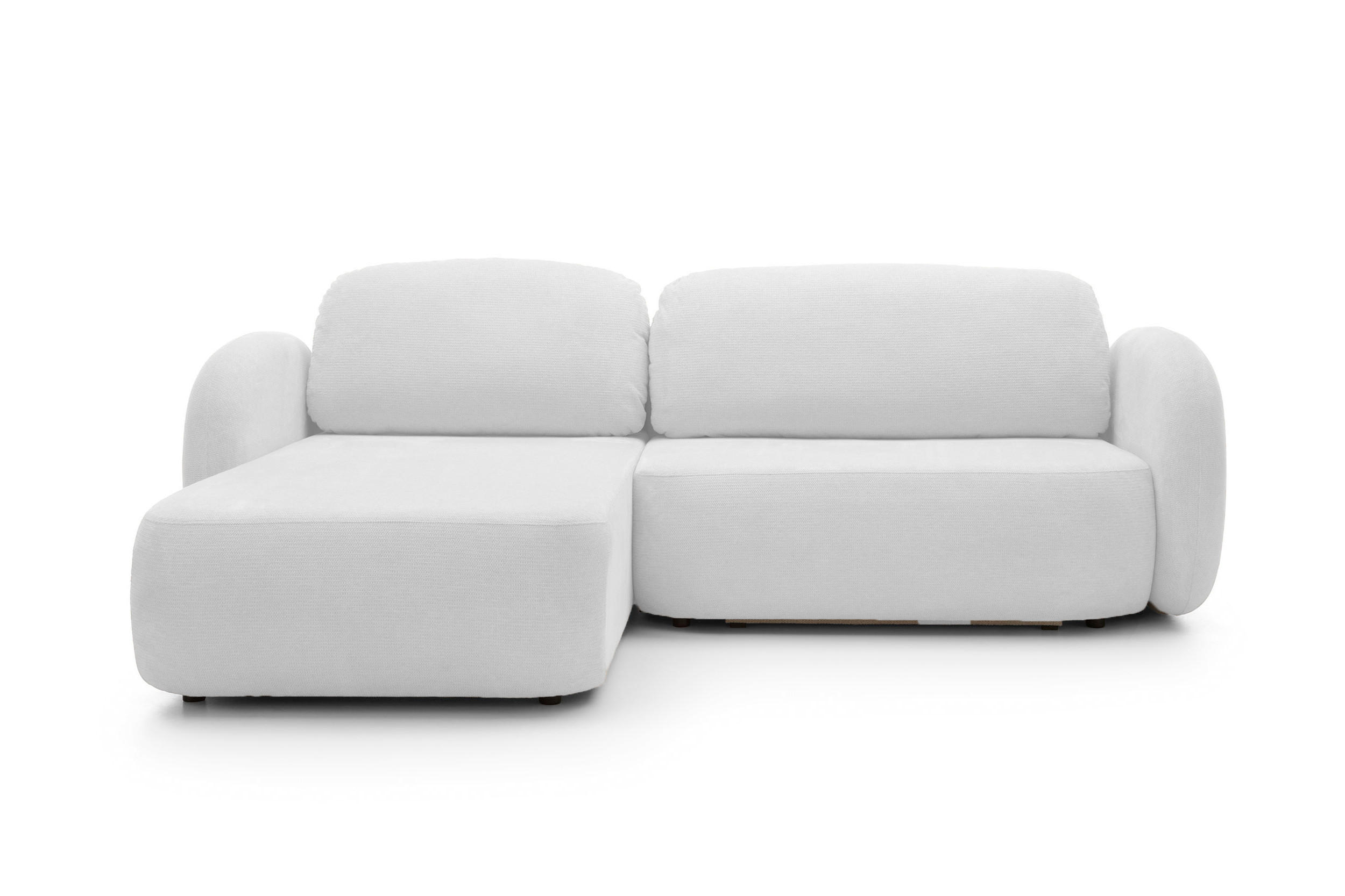 ECKSOFA OLIO L-Form Schlaffunktion mit Bettkasten, lose Rückenkissen, freistehend, LINKS 174x248 cm Silver-coloured - Silberfarben, Holz/Textil (174/248cm) - DomoHome