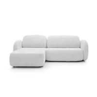 ECKSOFA OLIO L-Form Schlaffunktion mit Bettkasten, lose Rückenkissen, freistehend, LINKS 174x248 cm Silver-coloured - Silberfarben, Holz/Textil (174/248cm) - DomoHome
