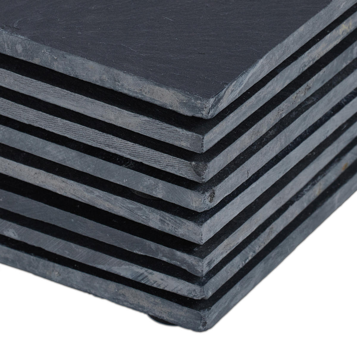 8XPODLOŽKY z bridlice - viacfarebná, plast/kameň (11.5/11.5cm) - Relaxdays