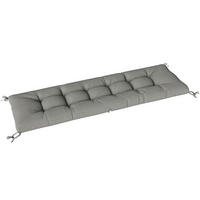 SEDACÍ POLŠTÁŘ z polyesteru a PP bavlny, světle šedý - světle šedá, textil (65/13/198cm) - Outsunny