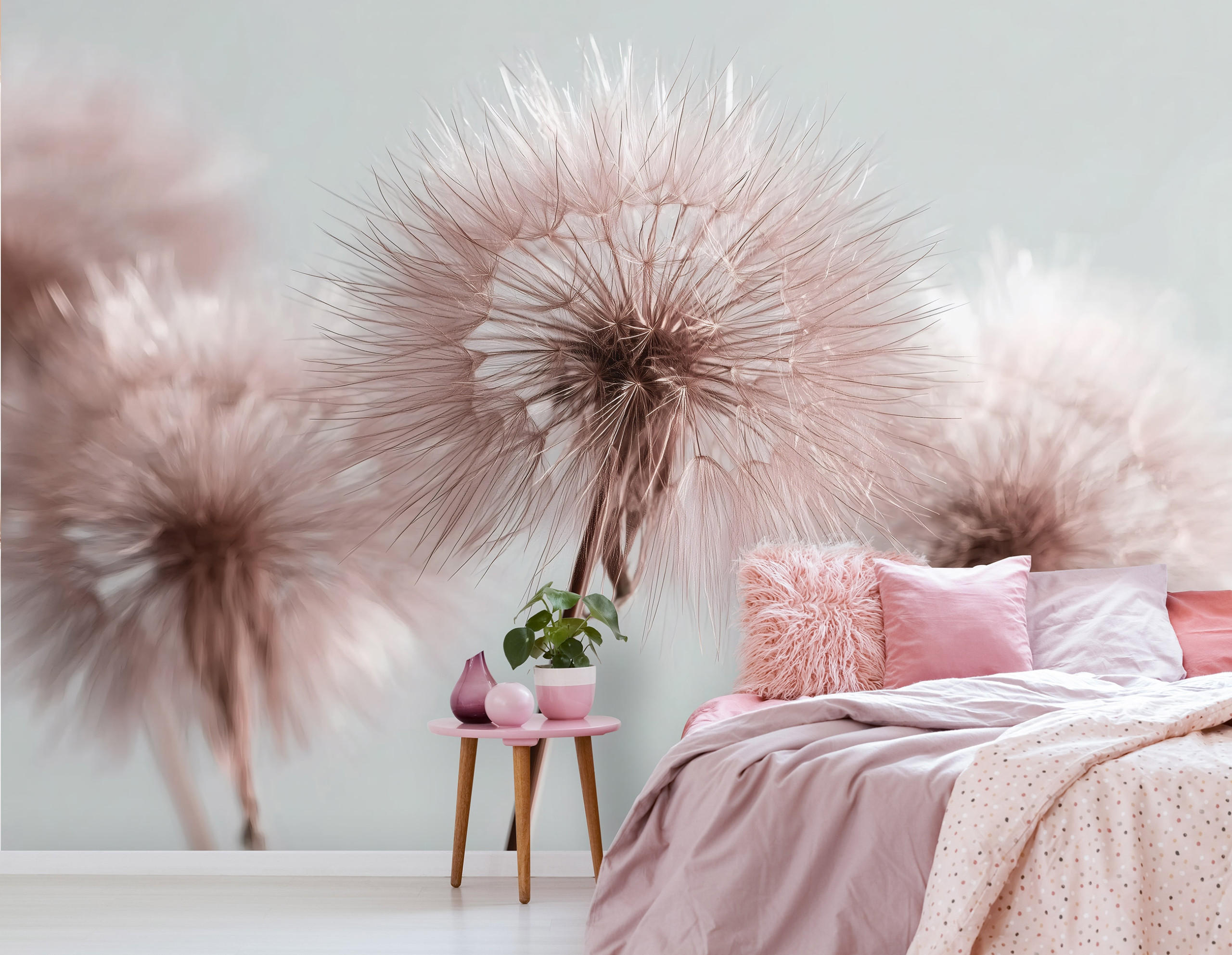 FOTOTAPETE Pusteblume Boho Wohnzimmer 150x105 - Multicolor, Papier (150/105cm) - Wallarena