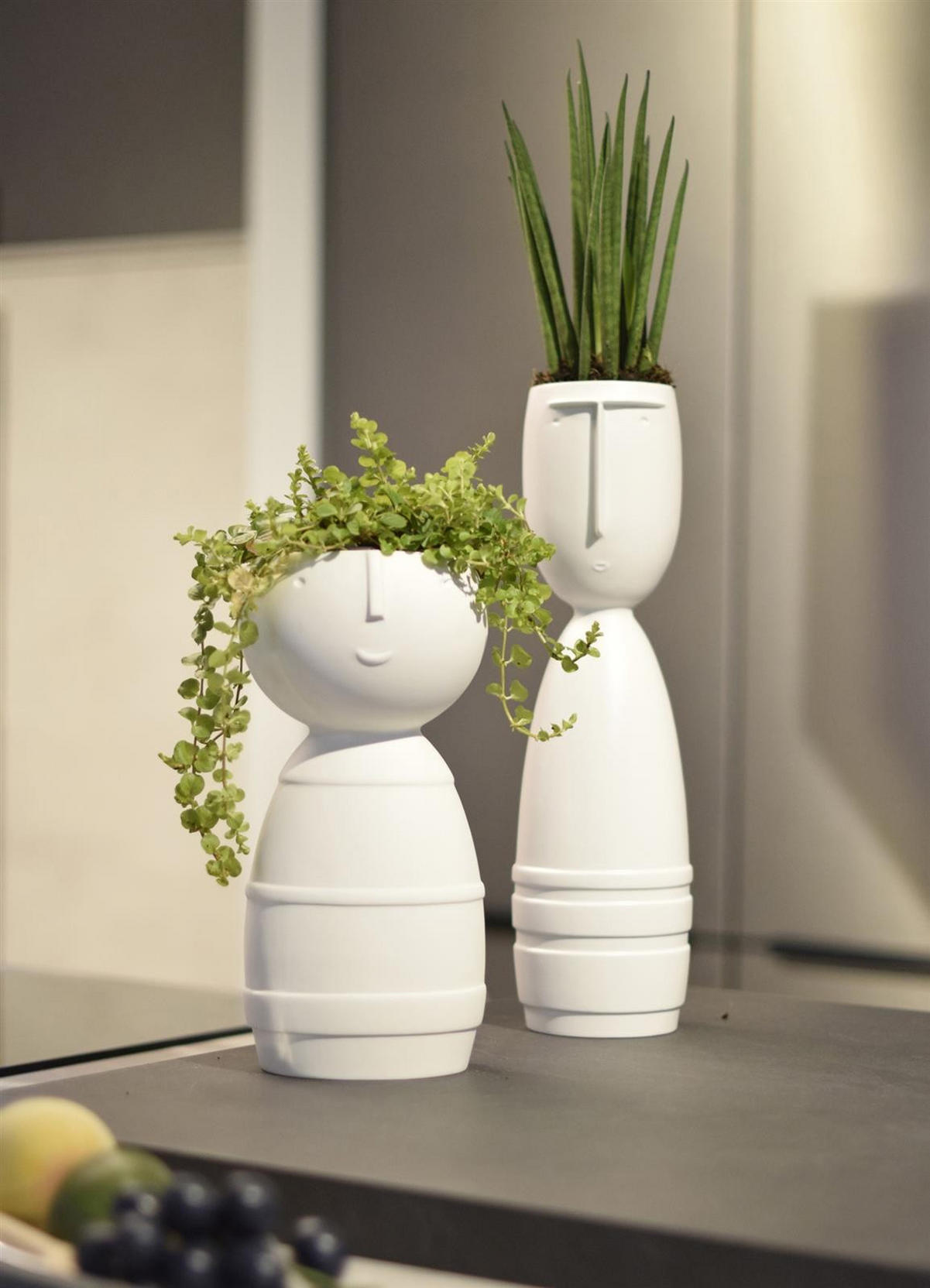VASE "GÜNTHER" Studio 8 Vultus weiß 41 cm - Weiß, Keramik (41cm) - Goebel