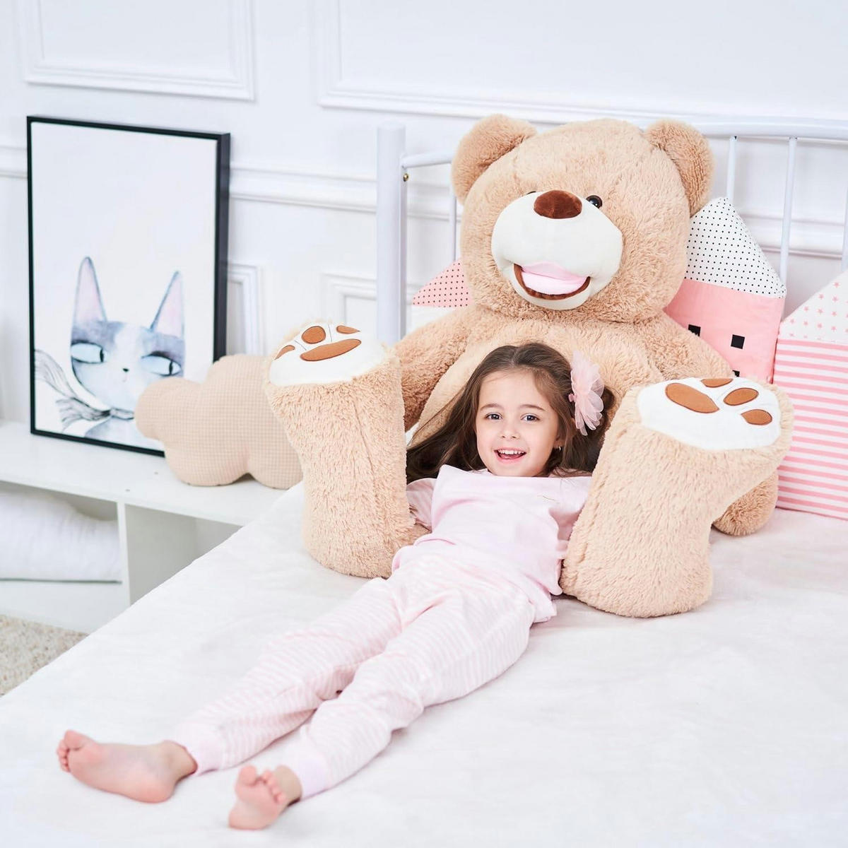 STOFFTIER Teddybär 100 cm - Braun, Textil (16.5/5.1cm)