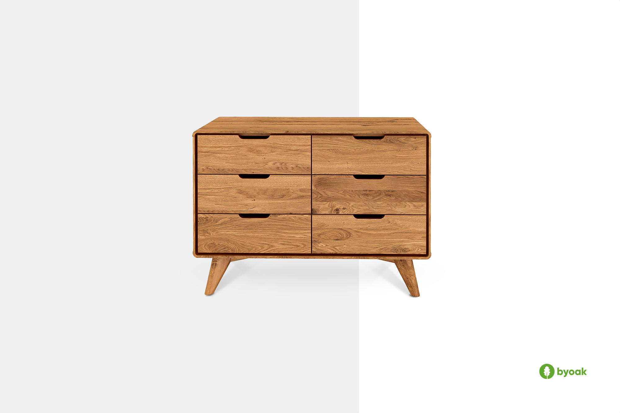 KOMMODE GREG Wildeiche - Wildeiche, Holz (90/63/40cm) - byoak
